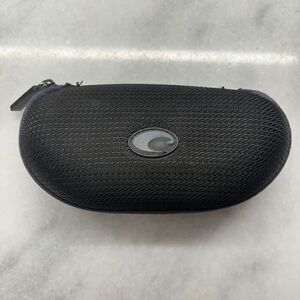 Costa Del Mar Textured Logo Zipper Soft Lined Eyeglass Sunglasses Case Black OS
